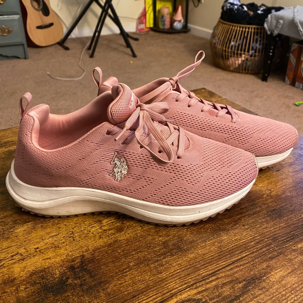 US Polo Ralph Lauren Sneakers, Pink, Size 10 Women’s